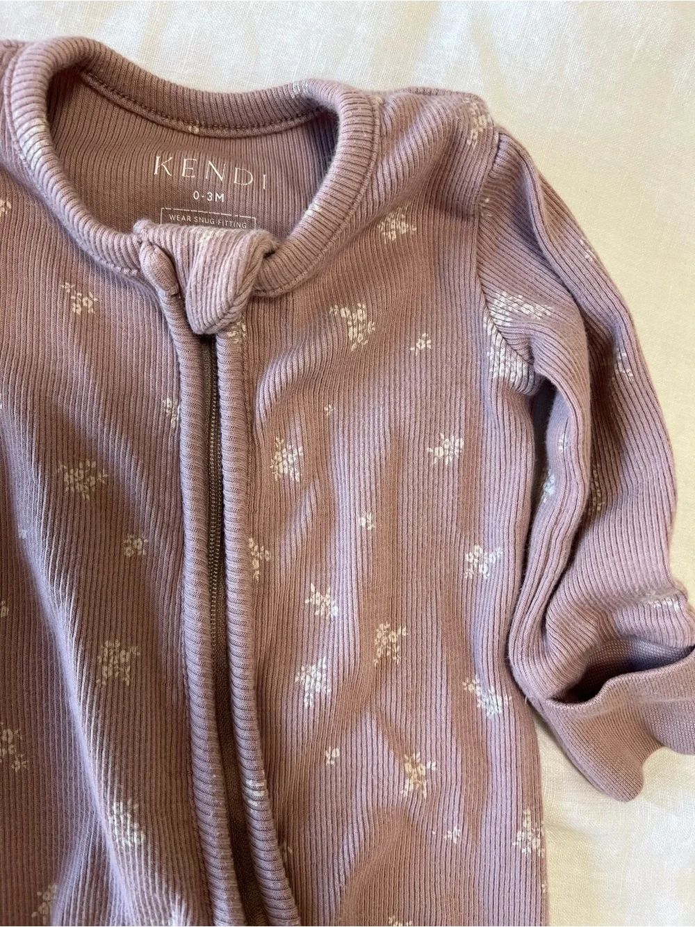 Colored Organics Mauve Footie Pajamas 1